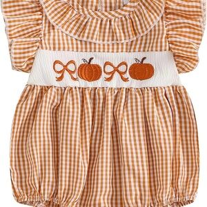 Orange Gingham Pumpkin Kids Costume